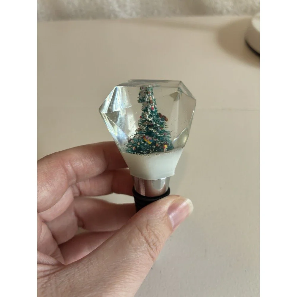Christmas Tree Wine Bottle Stopper Holiday Gift Christmas Party Diamond Gem Xmas